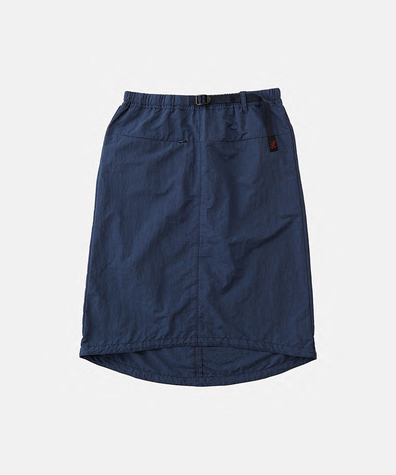 Nylon Packable Midi Skirt