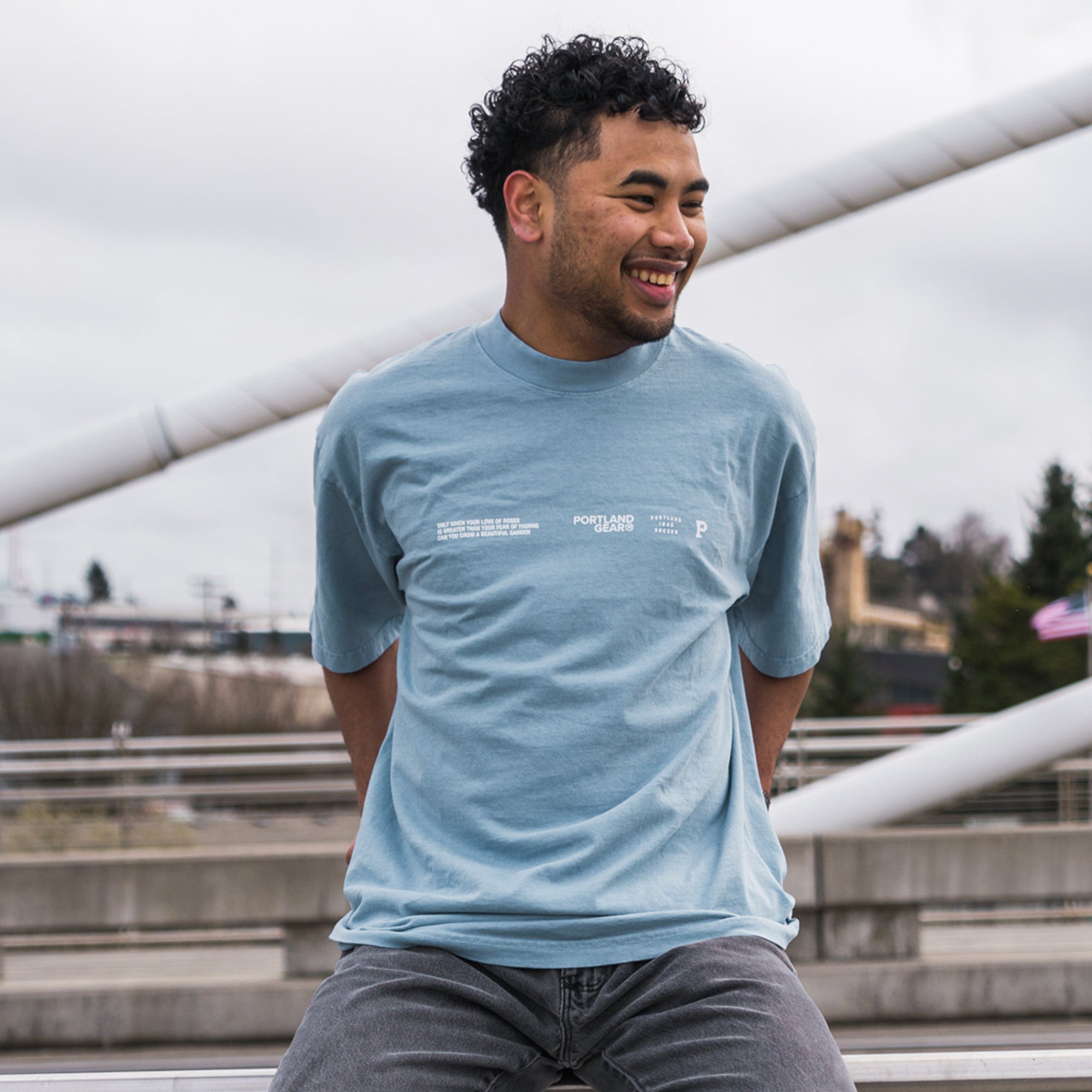 All-American Slogan Tee - Sky 4 All-American Slogan Tee - Sky