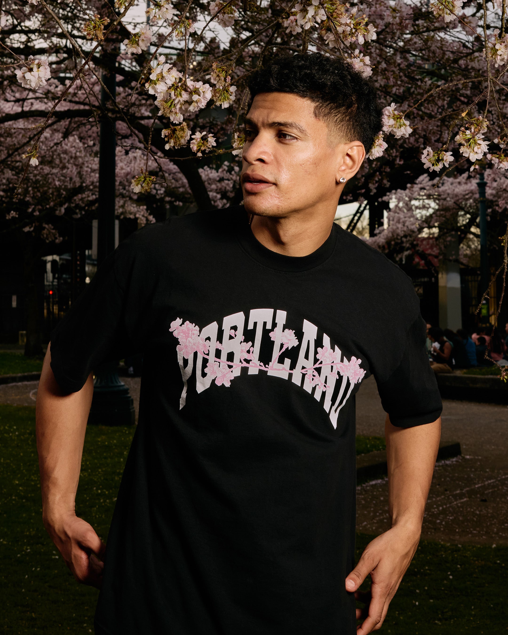 All-American Halftone Blossom Tee - Black 3 All-American Halftone Blossom Tee - Black