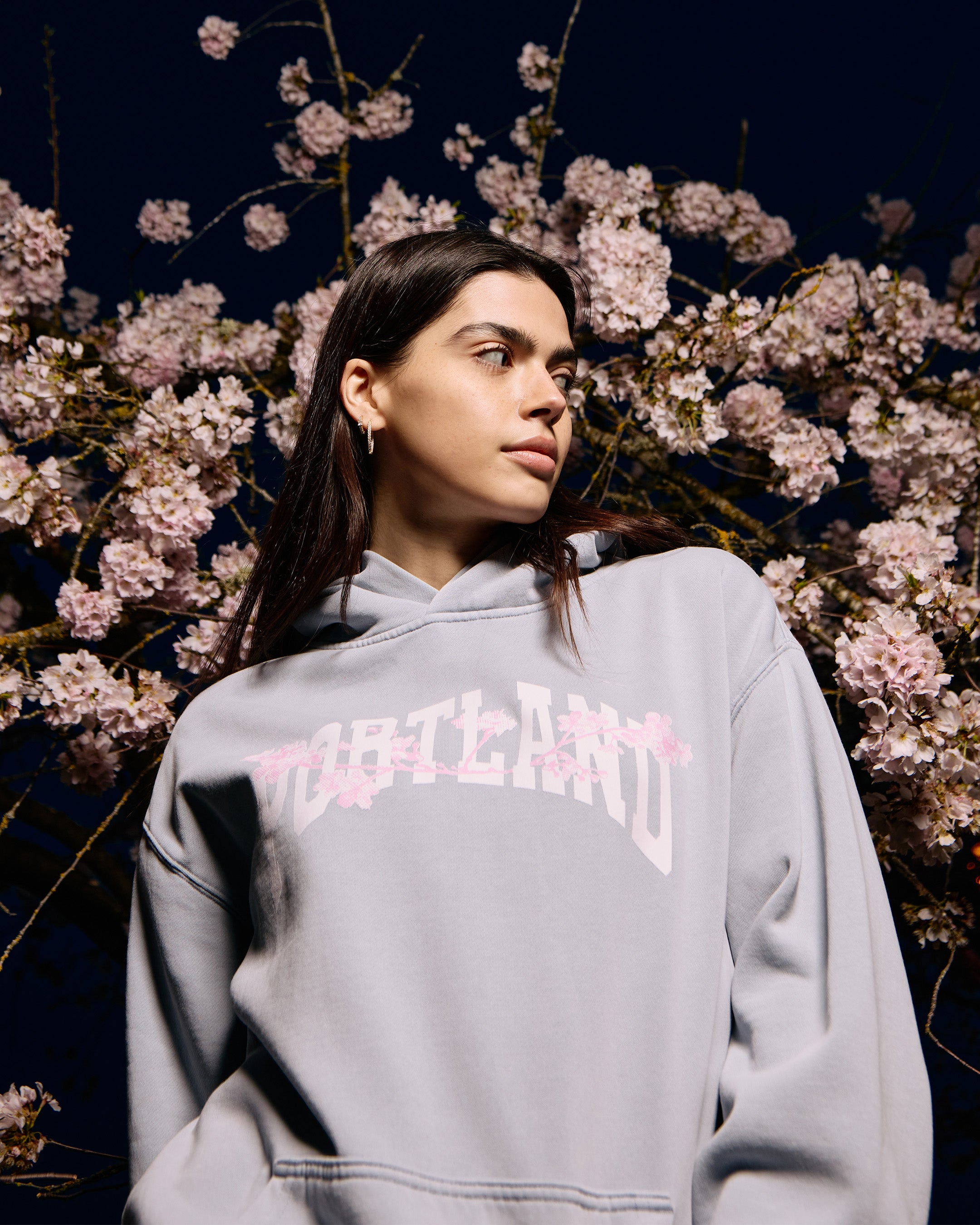 Sueded Halftone Blossom Hoodie - Powder 3 Sueded Halftone Blossom Hoodie - Powder